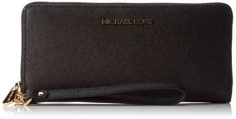 michael kors jet set travel geldbörse schwarz silber|Jet Set Travel Metallic Logo Embossed Continental Wallet.